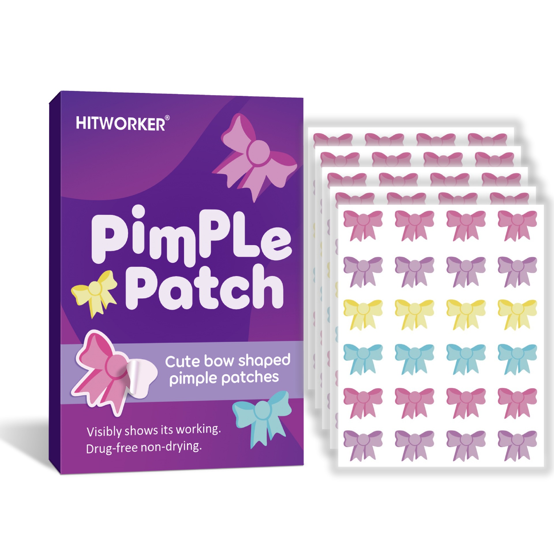 Hydrocolloid Acne Patch - 120 Patchs Anti-Acné en Forme de