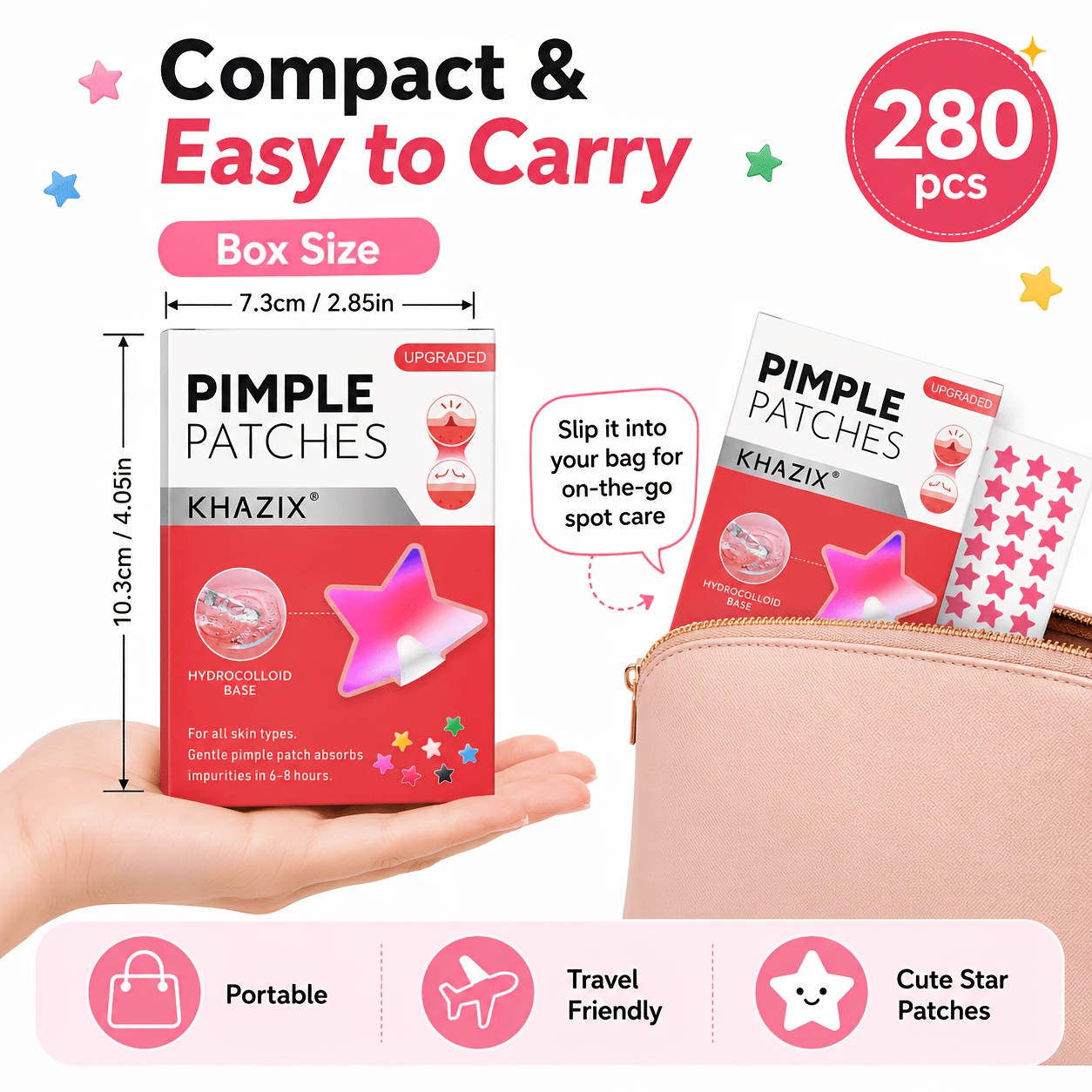 280 Patchs Étoiles Anti-Bouton - Hydrocolloid Acne Patch avis et prix