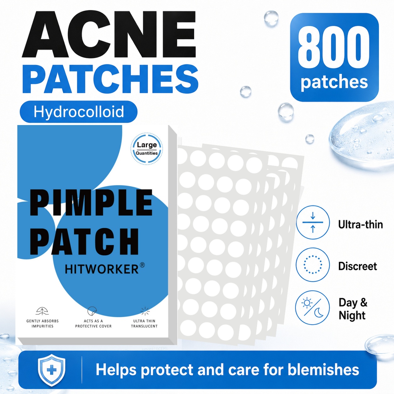 800 Patchs Hydrocolloïdes pour - Hydrocolloid Acne Patch avis et prix
